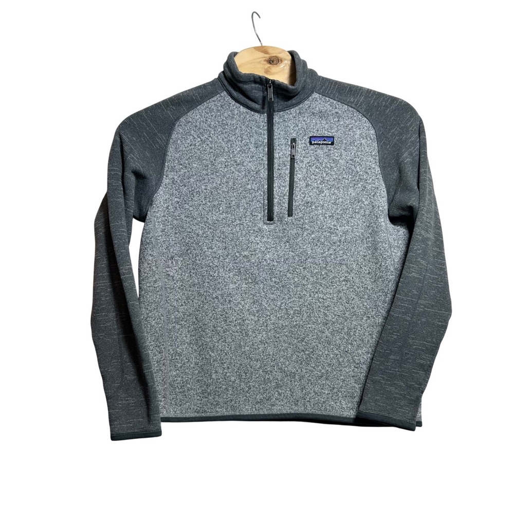 Patagonia Better Sweater 1/4 Zip Fleece Pullover Grey Heather Mens Large 25522